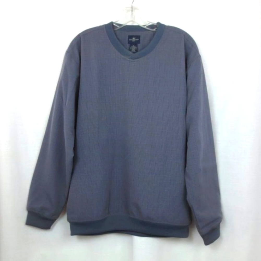 Dockers Shirt Blue Gray Plaid Long Sleeve Pull On Golf Classic Lined Size S